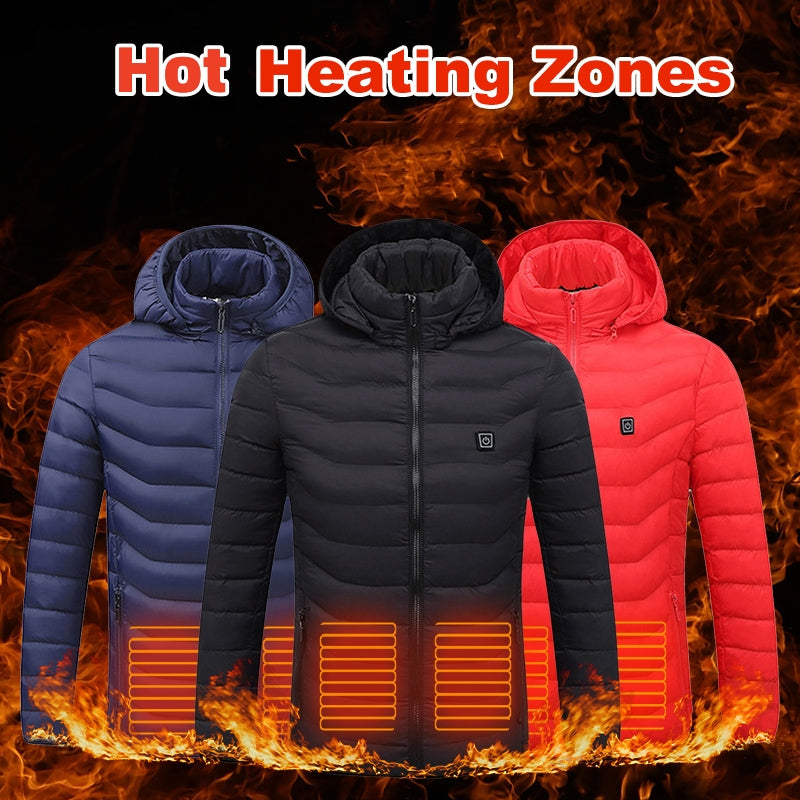 Unisex Heated Puffer Jacket Electric Heating Coat