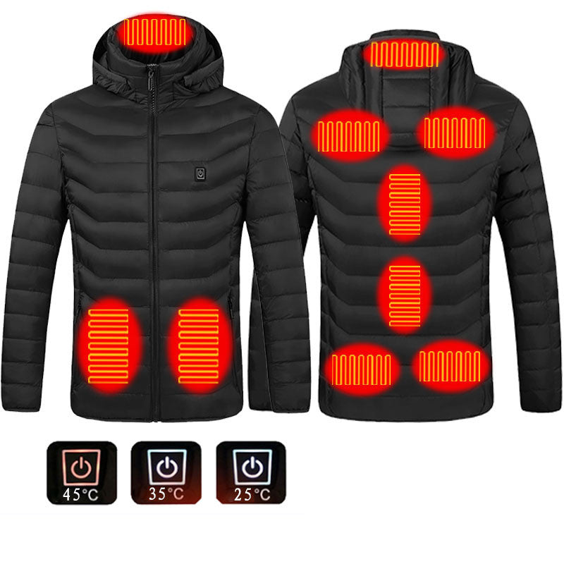 Unisex Heated Puffer Jacket Electric Heating Coat