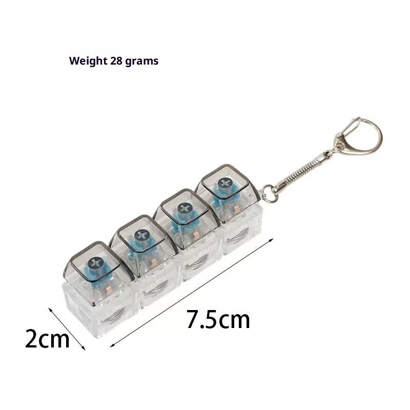 Mechanical Keyboard With Light Pressing Keychain