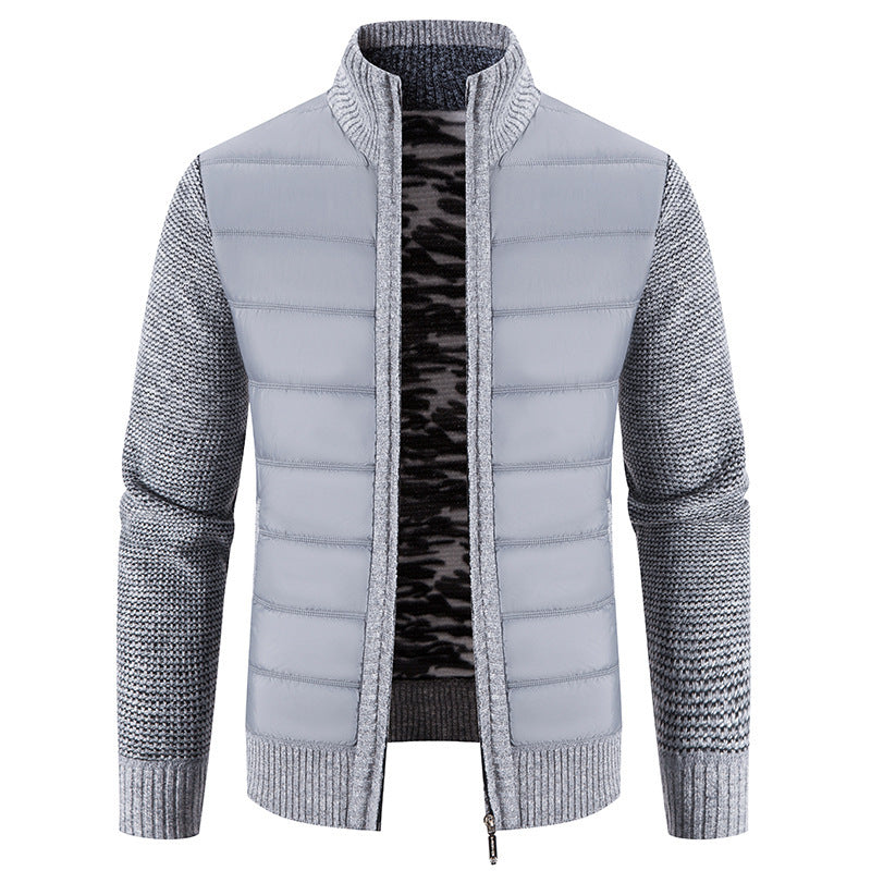 Men's Cardigan Sweater Stand Collar Sweater Coat